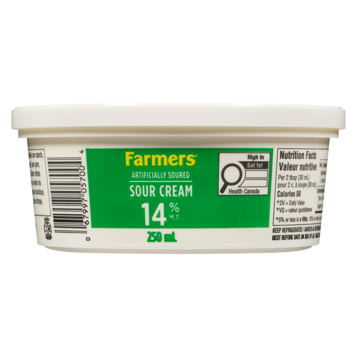 Farmers 14% M.F. Sour Cream, 250-ml