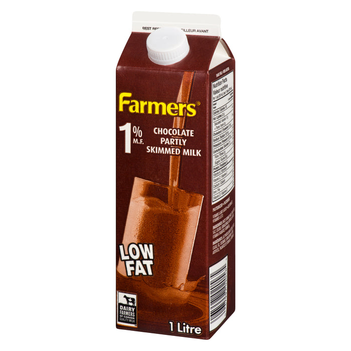 Farmers 1% M.F. Partly Skimmed Chocolate Milk, 1-L