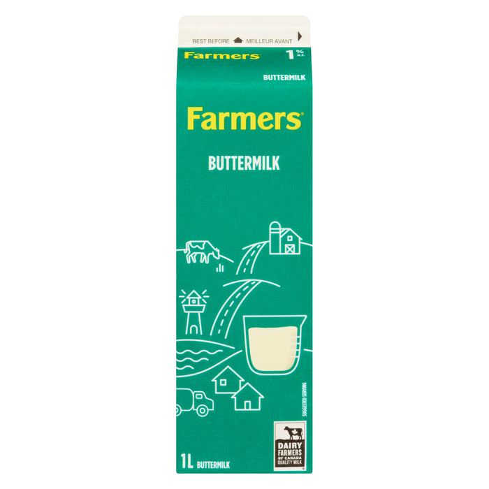 Farmers Buttermilk 1% M.F., 1 L