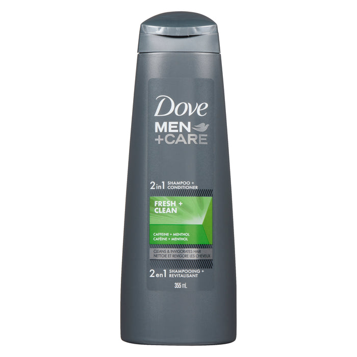 Shampooing et revitalisant fortifiant Dove Men+Care Fraîcheur et propreté 2-en-1  355 ml