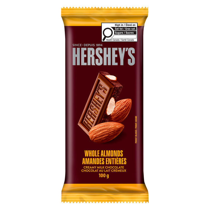 Hershey's Creamy Milk Chocolate Whole Almonds, 100 g