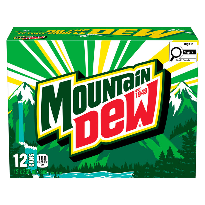 Mountain Dew, 12-Pack, 355-ml