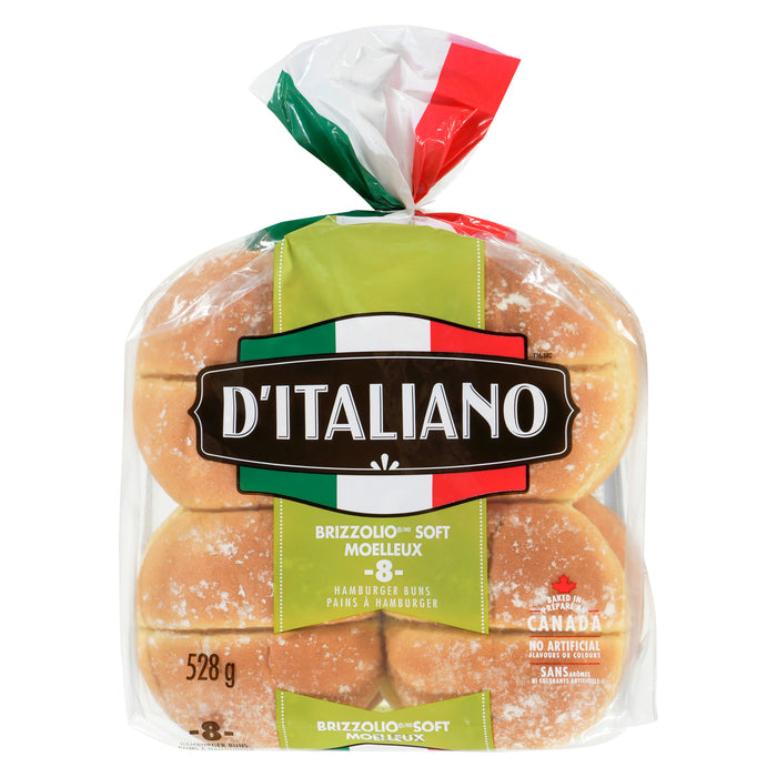 Petits pains moelleux à hamburger Brizzolio D'Italiano, emb. de 8 - 528 g