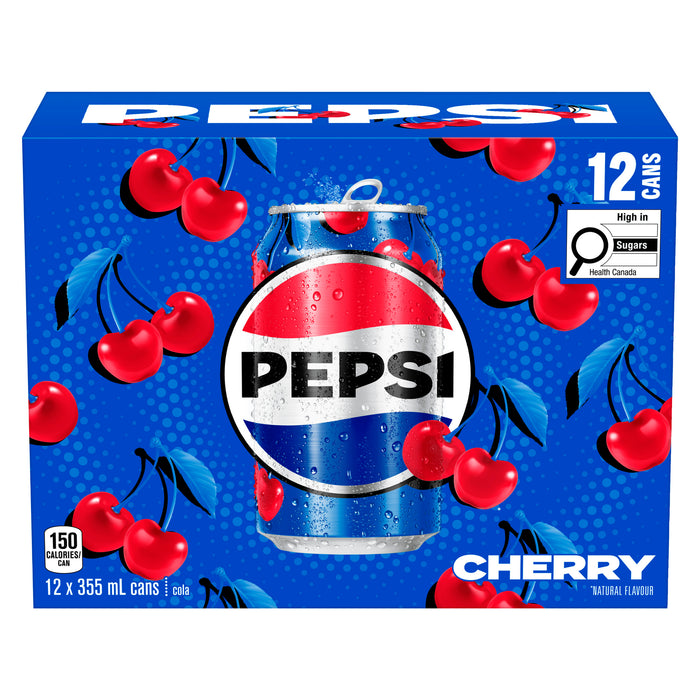 Pepsi Wild Cherry, 12-Pack, 355-ml