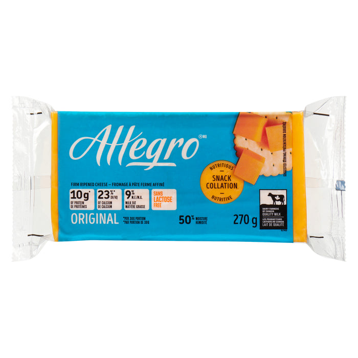 Allegro Fromage à Pâte Ferme Affiné Original 9% M.G., 270 g