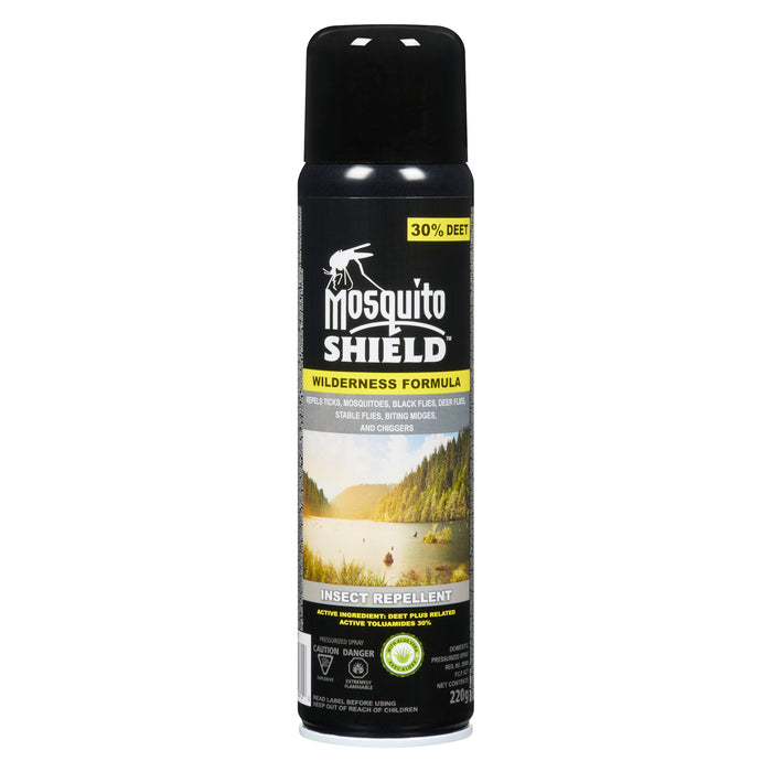Chasse-moustiques Mosquito Shield, formule milieux sauvages, 220 g