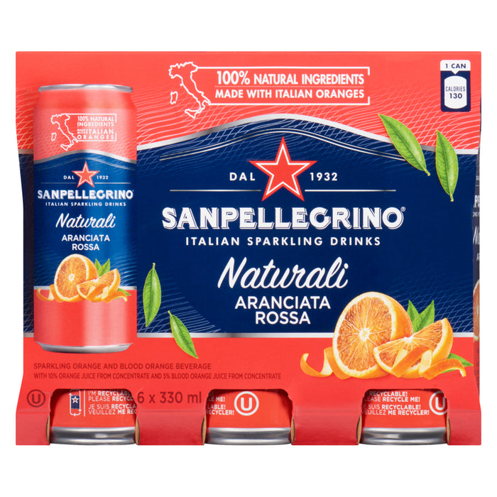 Boisson pétillante Sanpellegrino Aranciata Rossa, emb. de 6, 330 ml