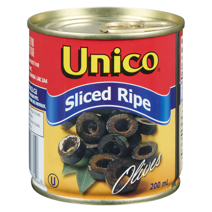 Unico Olives Sliced Ripe, 200 ml