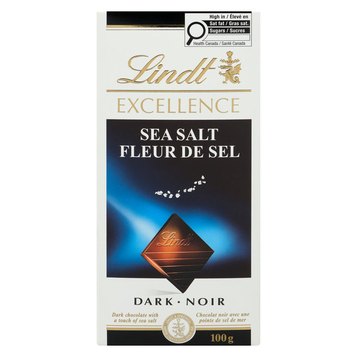 Lindt Excellence Chocolat Noir Fleur de Sel, 100 g