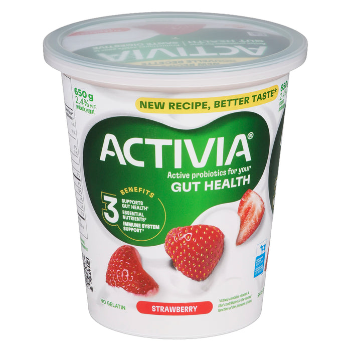 Activia Probiotic Strawberry Yogurt 2.4% M.F., 650 g