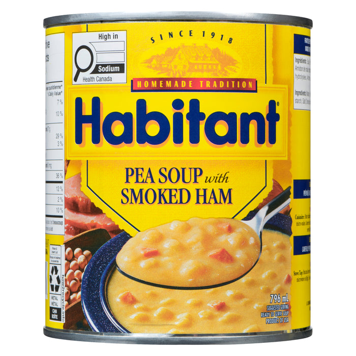 Habitant Soupe Prête à Servir Soupe aux Pois avec Jambon Fumé, 796 ml