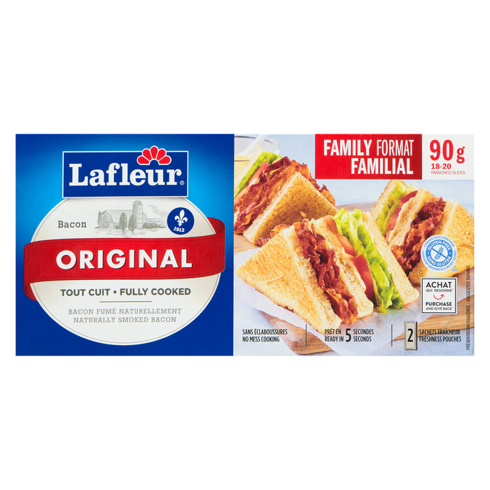 Lafleur bacon original format familial, 90 g