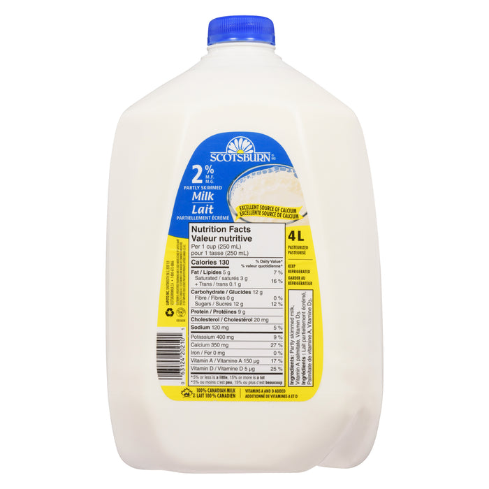 Scotsburn Partly Skimmed Milk 2% M.F. - 4L