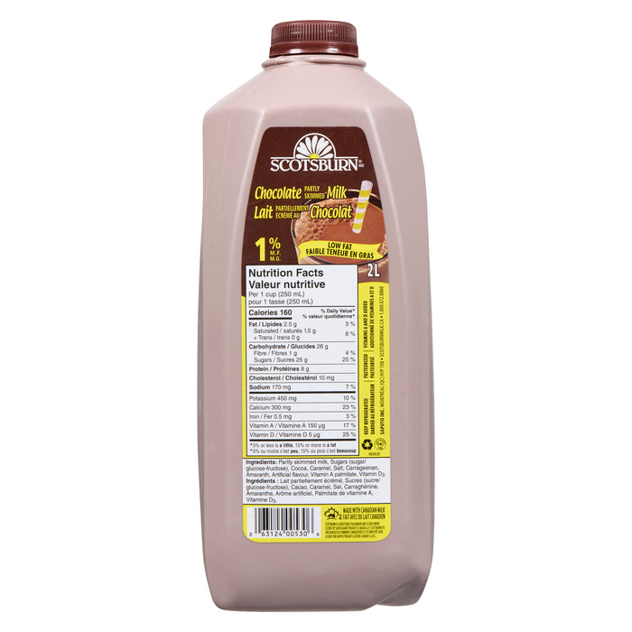 Lait au chocolat partiellement écrémé avec 1 % de M. G. Scotsburn - 2 L