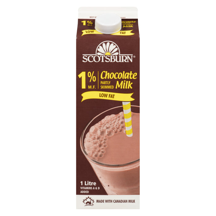 Scotsburn Partly Skimmed Chocolate Milk 1% M.F. - 1L