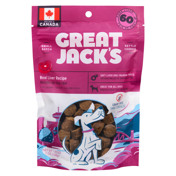 Great Jack's Soft Liver Dog Training Treats Real Liver Recipe, 198 g