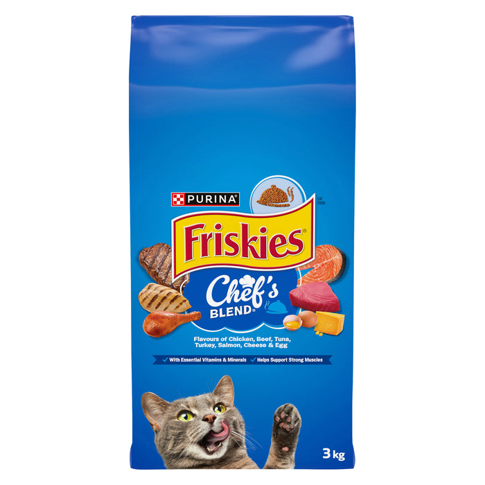 Purina Friskies Chef's Blend Adult Cat Food, 3-kg
