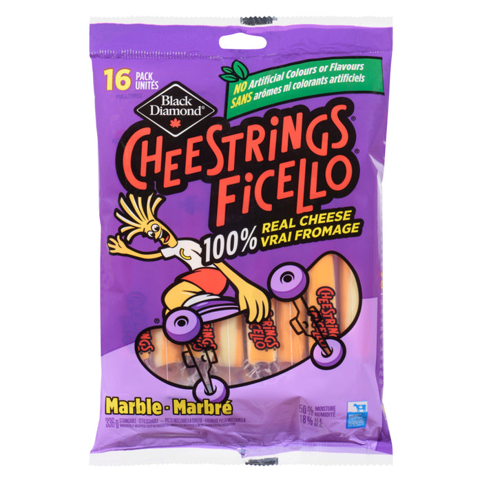 Black Diamond Marbelicious Cheestrings 18% M.F. 16pk. - 336g