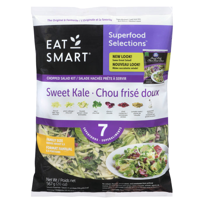 Eat Smart Superfood Selections Chopped Salad Kit Sweet Kale, Family Size, 567 g