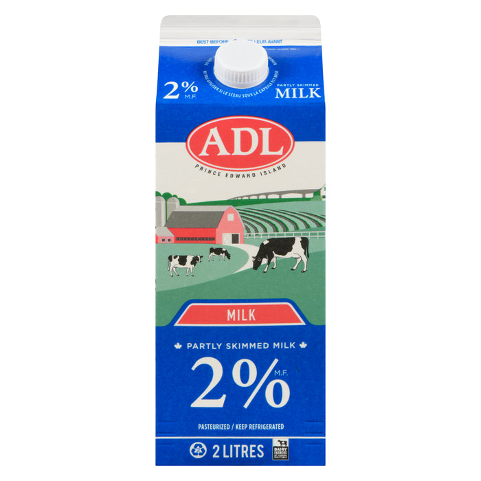 Lait partiellement écrémé ADL, 2 % M. G. - 2 L