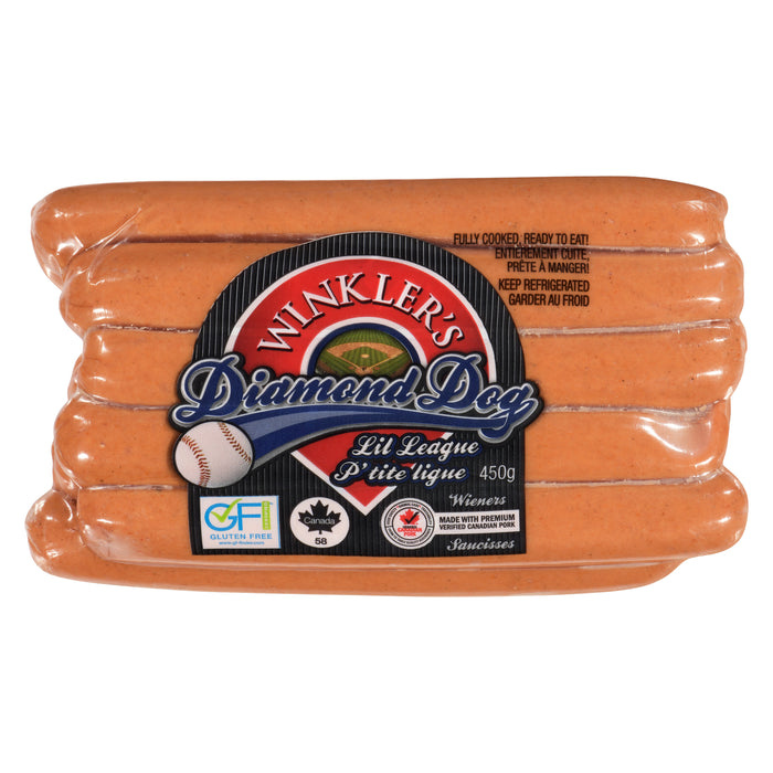 Winkler's Diamond Dog saucisses p'tite ligue, 450 g