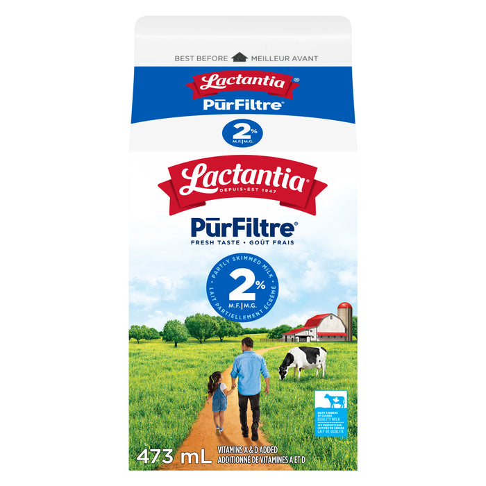 Lactantia PurFiltre Partly Skimmed Milk 2% M.F., 473-ml