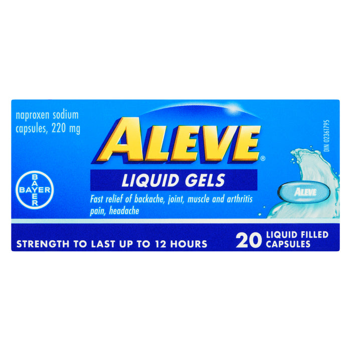 Aleve Naproxen Sodium Capsules, 220 mg, 20-Pack