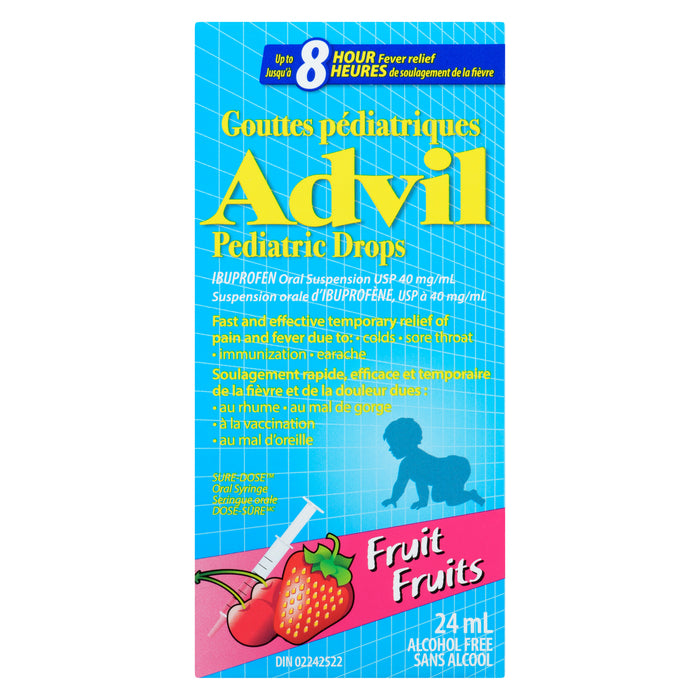 Advil Gouttes Pédiatriques Fruits, 24 ml