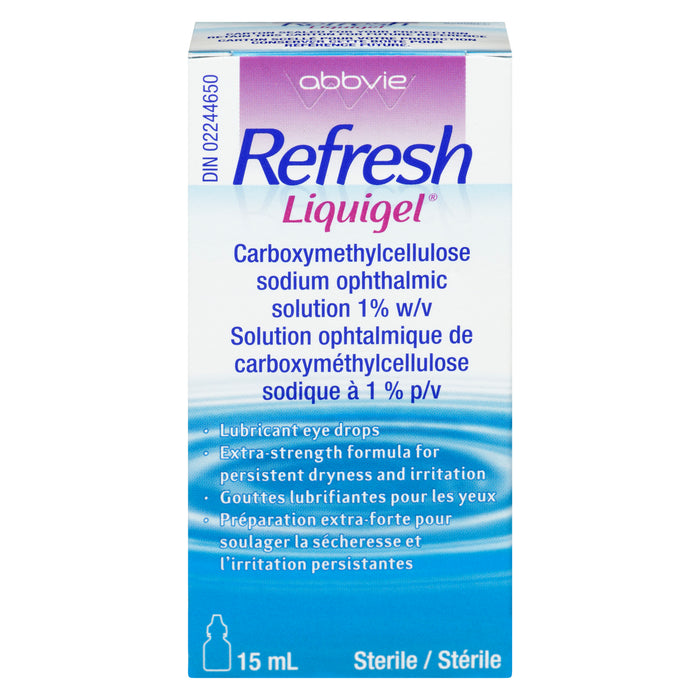 Refresh Liquigel Solution Ophtalmique de Carboxyméthylcellulose Sodique à 1 % p/v, 15 ml