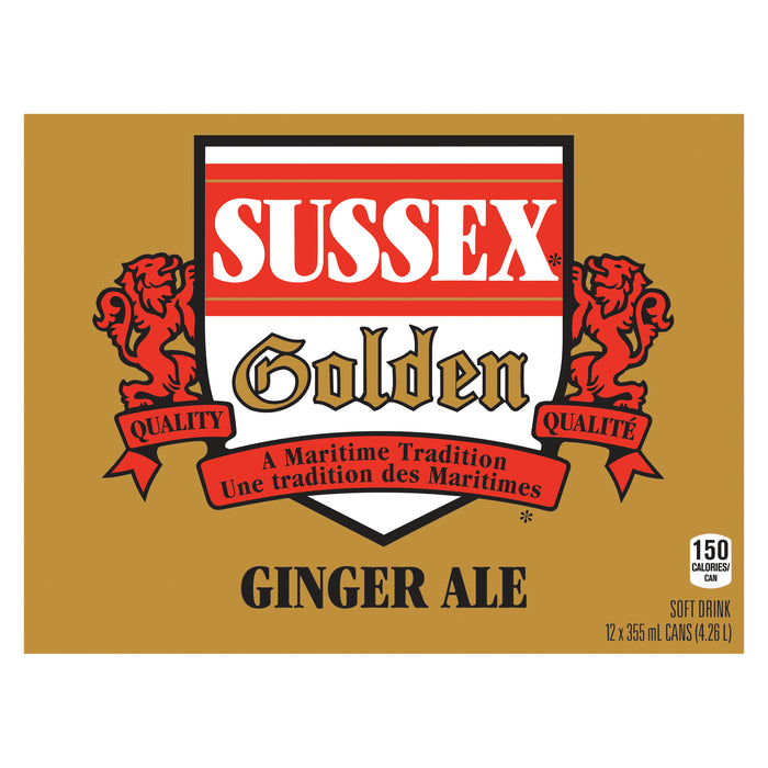 Soda gingembre  Sussex Golden, emb. de 12, 355 ml