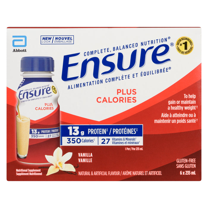 Ensure Plus Calories Substitut de Repas Vanille, 235 ml