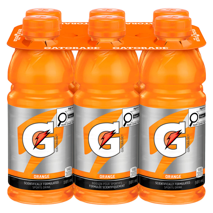 Gatorade Orange Sports Drink, 6-Pack, 591-ml