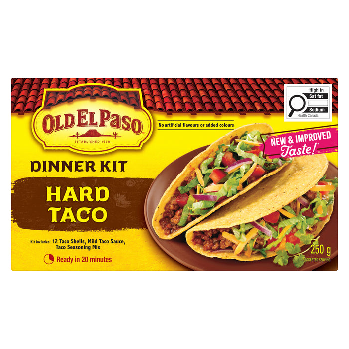 Old El Paso Ensemble à Tacos Rigides, 250 g