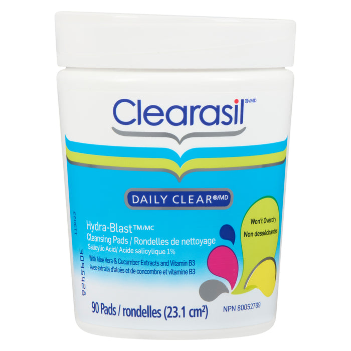 Clearasil Daily Clear Hydra-Blast Cleansing Pads, 90-Pack