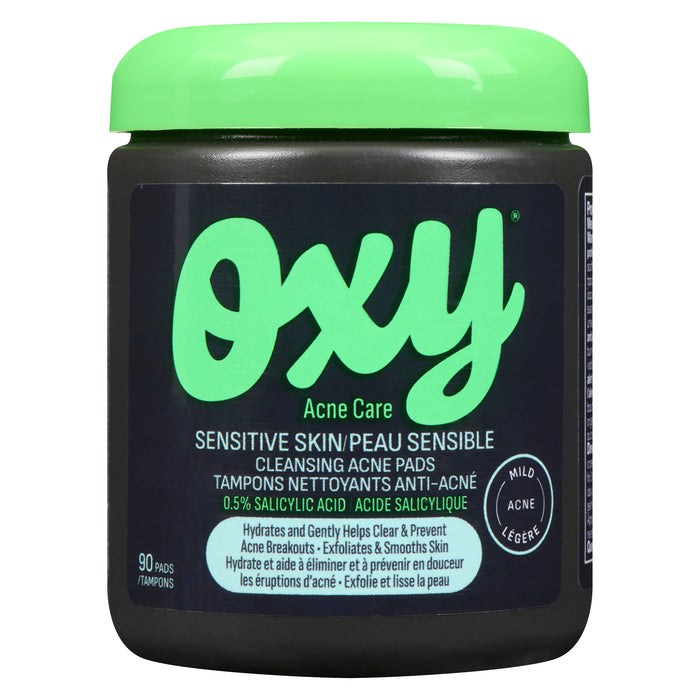 Oxy Sensitive Skin Cleansing Acne Pads, 90-Pack