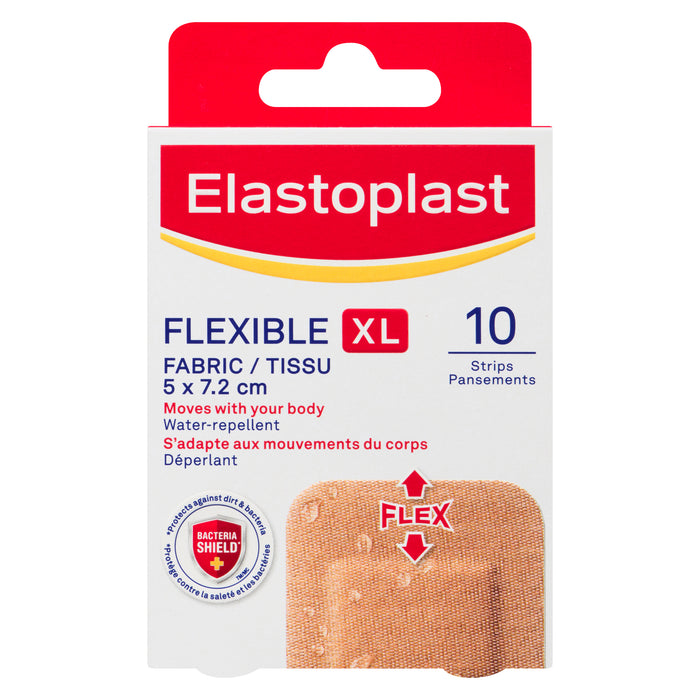 Elastoplast Knee & Elbow Fabric Patches, 10-Pack