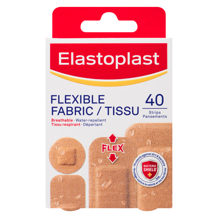 Elastoplast Fabric Extra Flexible Strips, 40-Pack