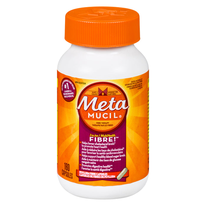Metamucil Fibre Therapy Psyllium Fibre Capsules, 160-Pack