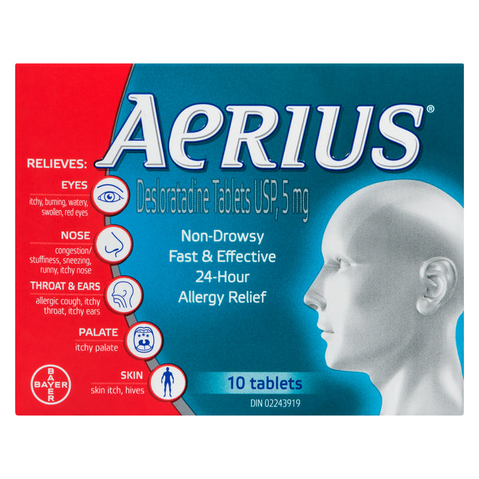 Aerius Desloratadine Tablets 5-mg Tablets, 10-Pack