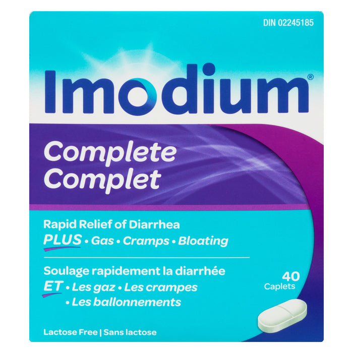 Imodium Complet Caplets, Emballage de 40