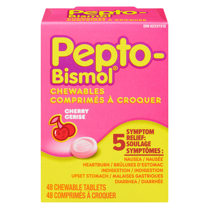 Pepto Bismol Cherry Chewables, 48 Tablets