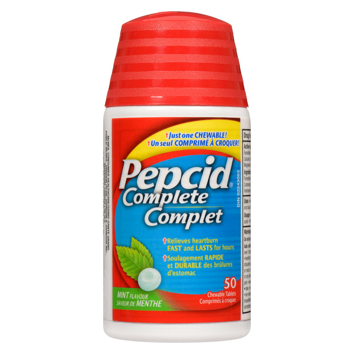 Pepcid Complete Mint Flavour Chewable Tablets, 50-Pack