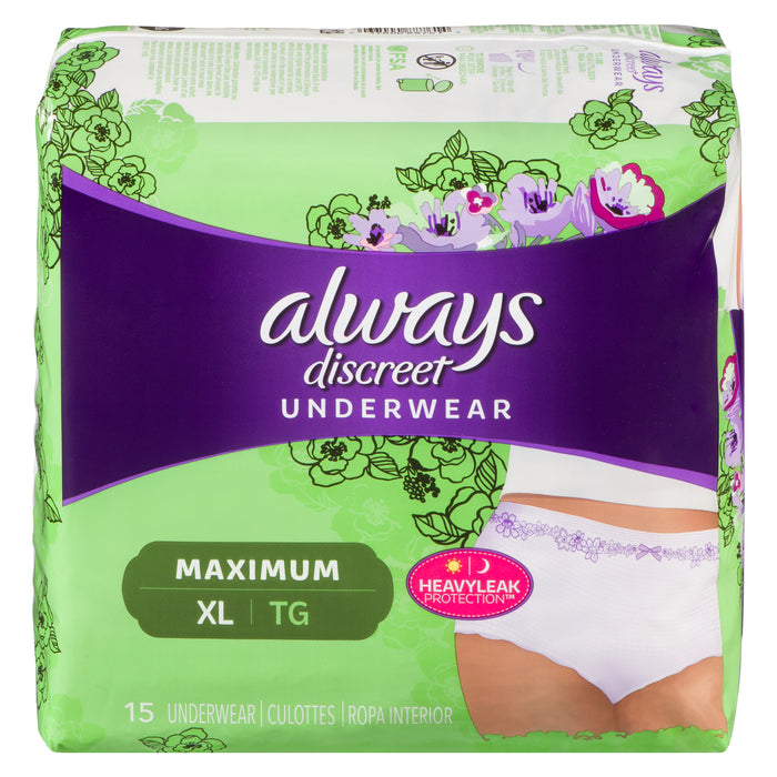Culottes Maximum Protection Always Discreet, très grand – emb. de 15