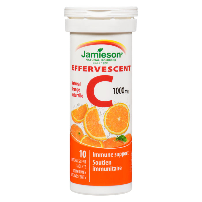 Jamieson Effervescent C Orange Naturelle 1000 mg Comprimés, emb. de 10