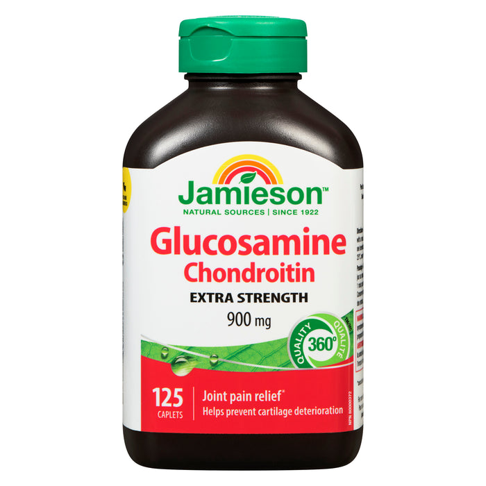 Jamieson Glucosamine Chondroïtine 900 mg Caplets, Emballage de 125