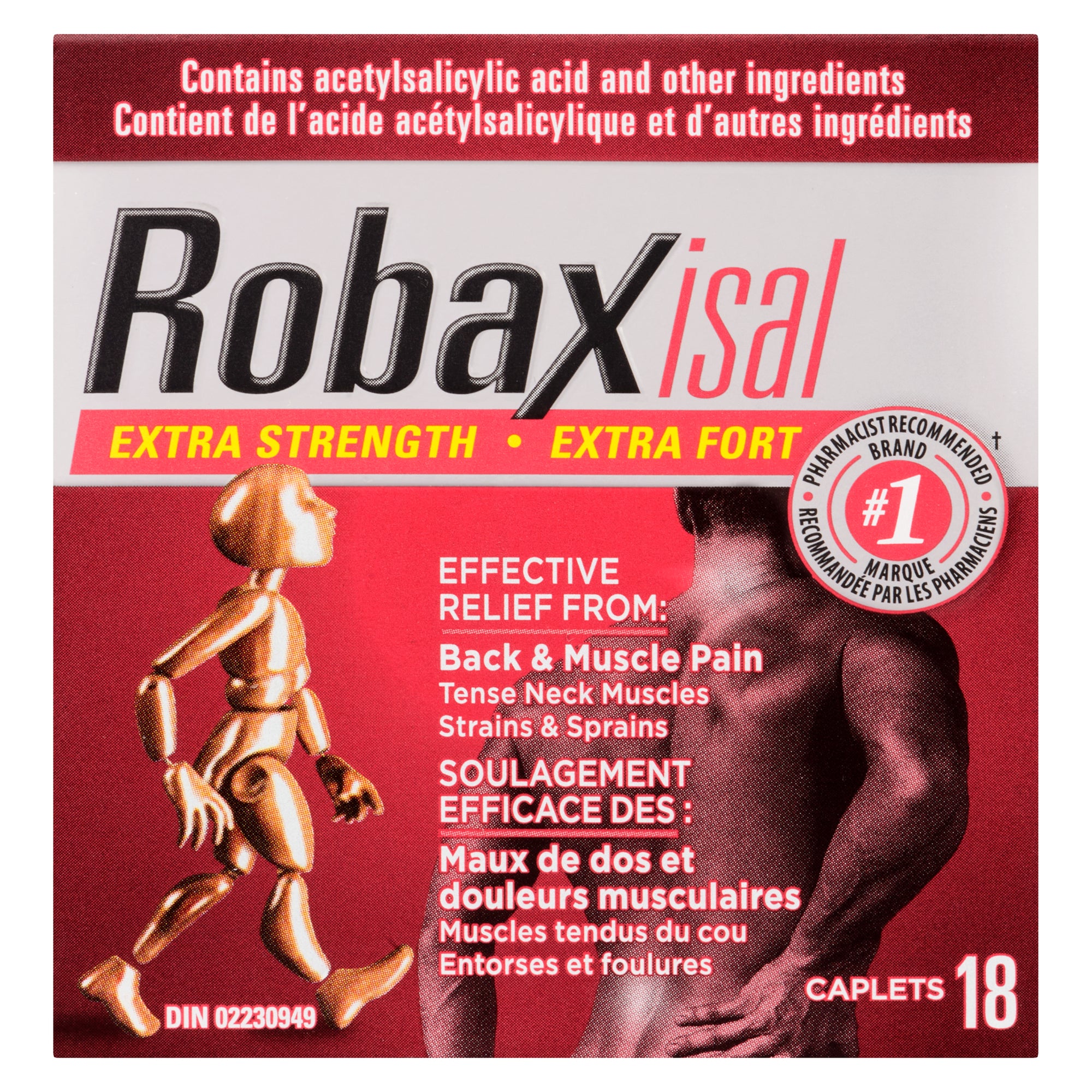 Robaxisal Acetylsalicylic Acid + Muscle Relaxant Caplets, 18-Pack ...