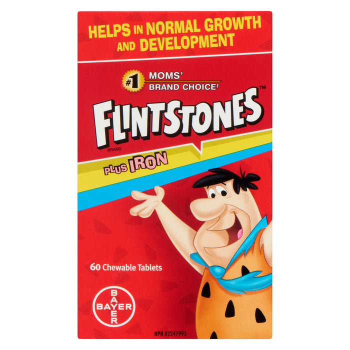 Flintstones Multivitamins and Mineral Plus Iron Chewable Tablets, 60-Pack