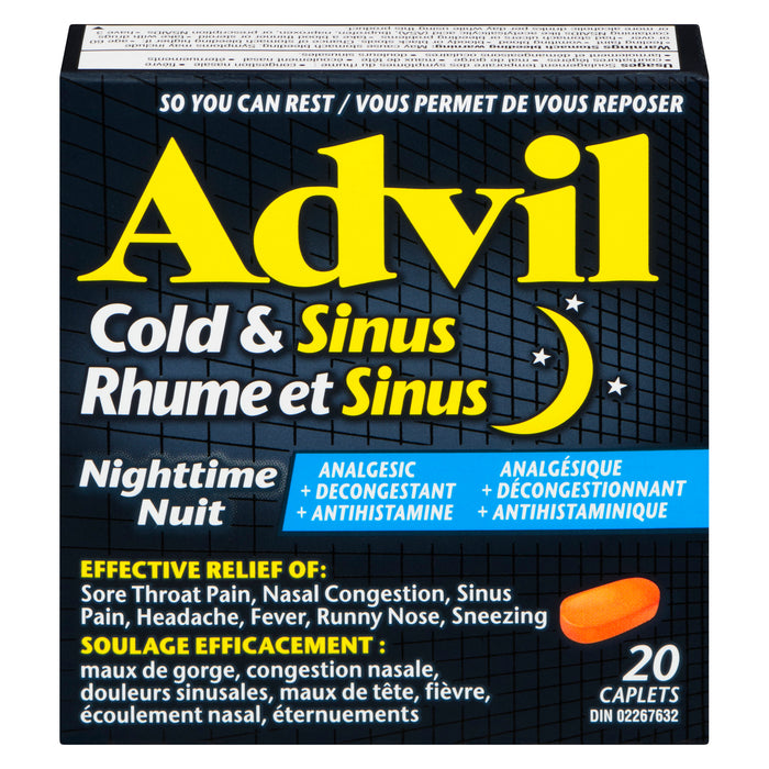 Advil Rhume et Sinus Nuit, emb. de 20