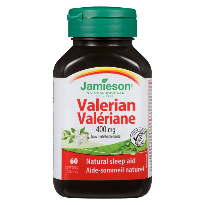 Jamieson Valériane Herbe Séchée 400 mg Gélules, emb. de 60