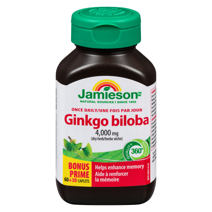 Jamieson Ginkgo Biloba, 90 comprimés